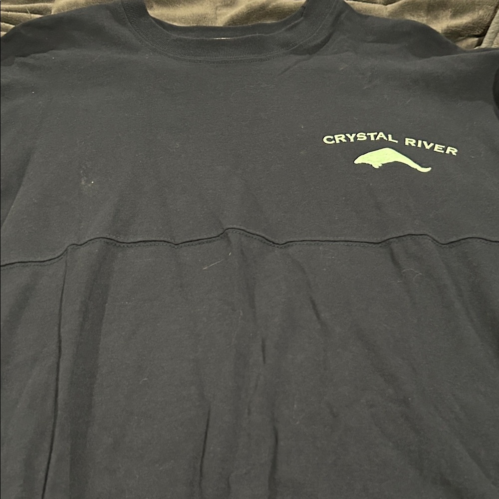 Source Unknown Black Long Sleeve Tee with White Logo